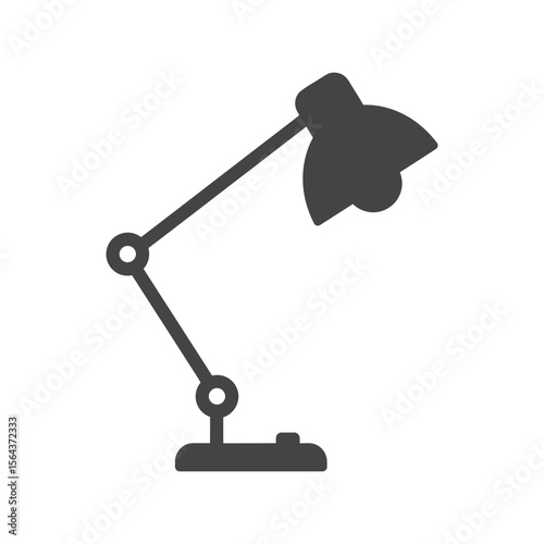 Desk lamp vector icon, office lighting, study light, reading lamp, workspace illumination