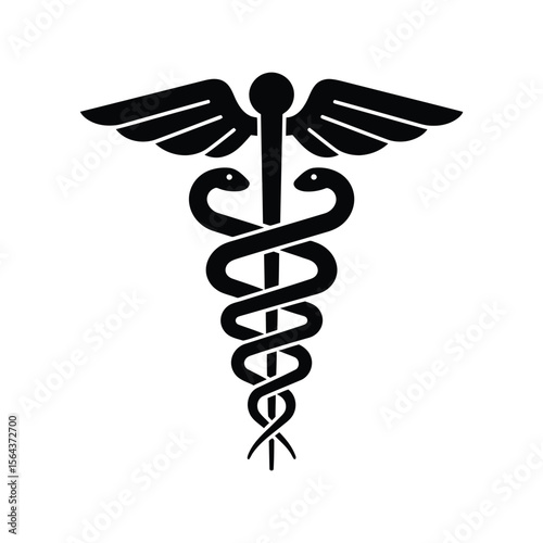 Caduceus medical symbol, healthcare, medicine, pharmacy, doctor, healing, emergency icon