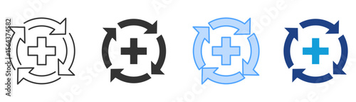 Recovery Icon Set Multiple Style Collection