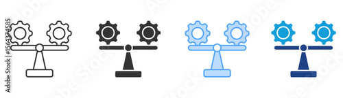 Stability Icon Set Multiple Style Collection