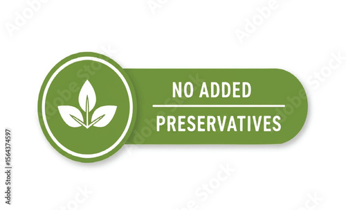 "No Added Preservatives" green badge icon