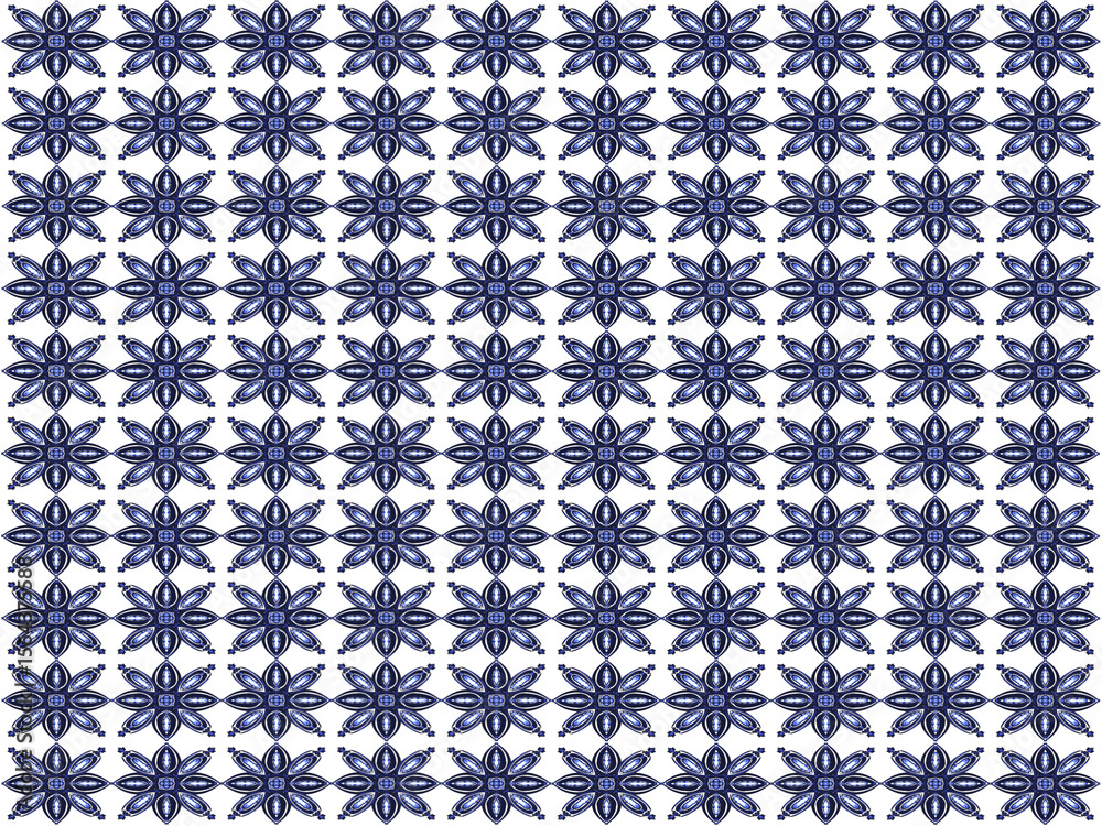 Fototapeta premium Rows of abstract illustration patterns