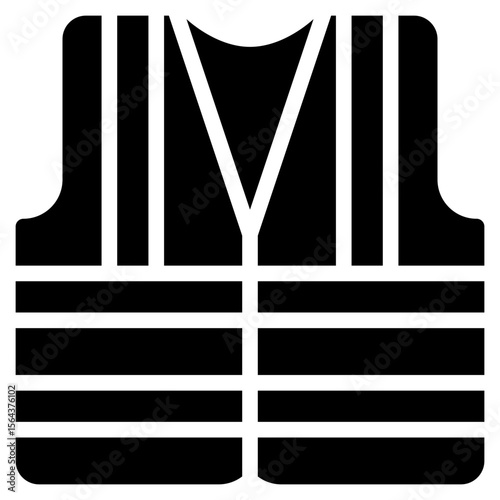 Vest Icon, Glyph style icon vector illustration, Suitable for website, mobile app, print, presentation, infographic and any other project.