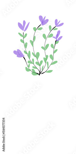 Wallpaper Mural lilac flowers isolated on white background Torontodigital.ca