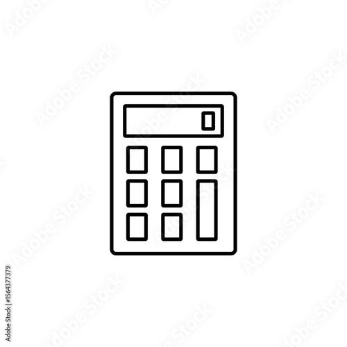 Simple Calculator Icon Clean Line Art Design for UI/UX