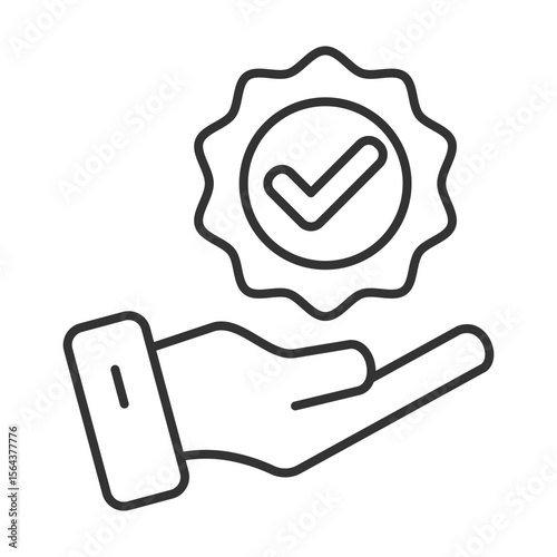 Assurance Outline Icon Element For Design