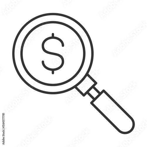 Valuation Outline Icon Element For Design