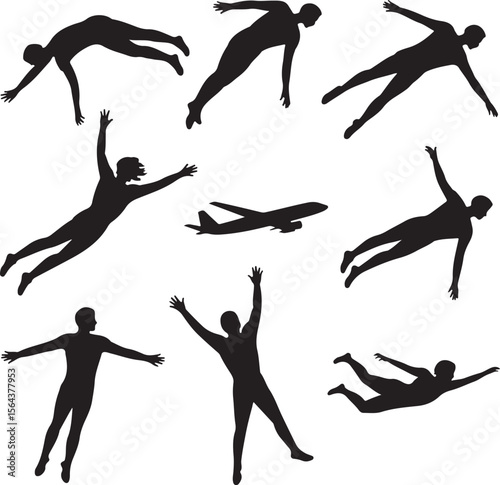 Skydiver in Freefall Silhouette

Parachuting Adventure Vector Design

Extreme Skydiving Action Illustration

High Altitude Parachute Jump Silhouette

Adrenaline Rush Skydiver Art
