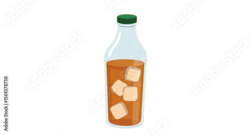 bottle of beer with ice