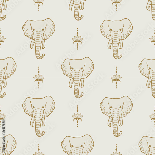 popular elephant pattern in asian style this elephant graphic is fashionable in thailand india and south east asia and this elephant and baby elephant can be for textile industry and any package 
