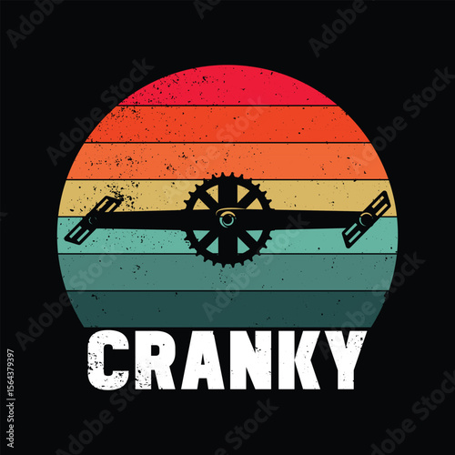 Cranky Bike Retro Poster art