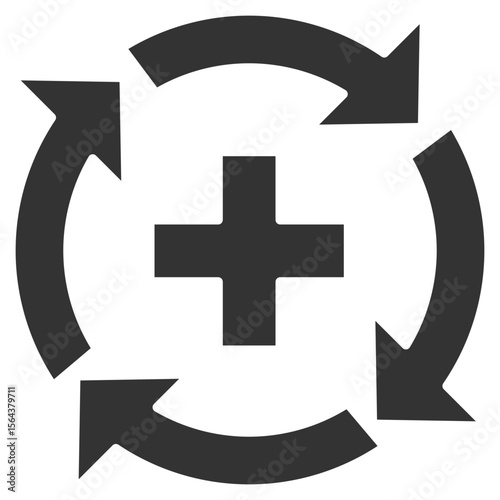 Recovery Glyph Icon Element For Design