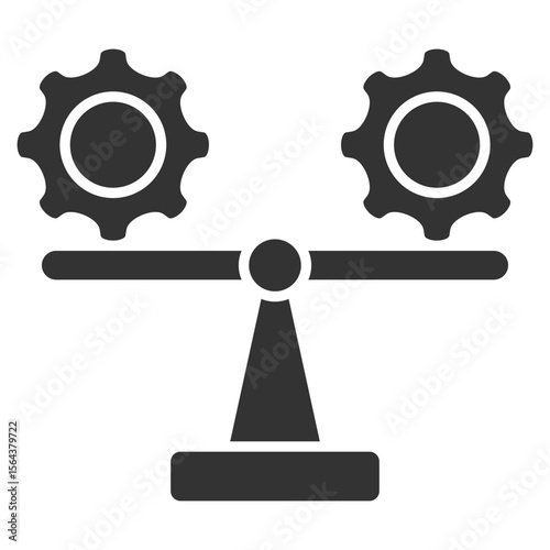 Stability Glyph Icon Element For Design
