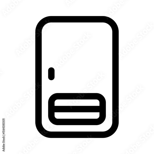 bathroom door icon with line style, perfect for user interface projects