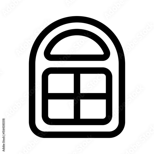 casement icon with line style, perfect for user interface projects