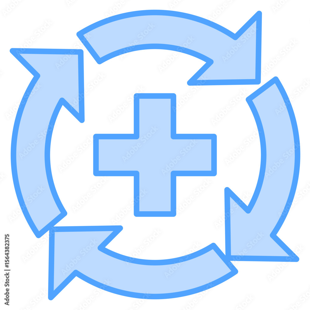 Obraz premium Recovery Blue Icon Element For Design