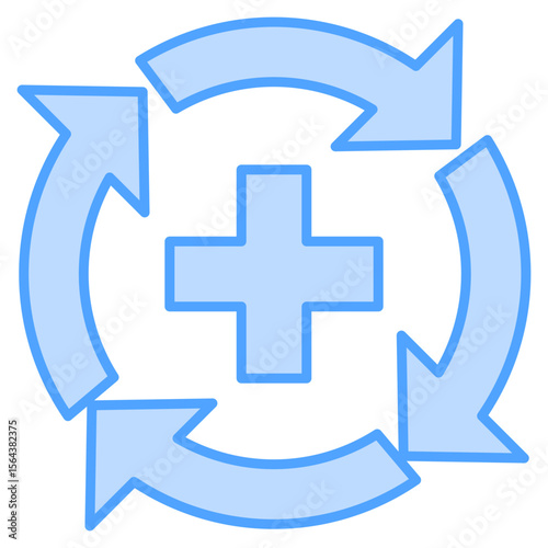 Recovery Blue Icon Element For Design