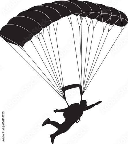 Skydiver in Freefall Silhouette

Parachuting Adventure Vector Design

Extreme Skydiving Action Illustration

High Altitude Parachute Jump Silhouette

Adrenaline Rush Skydiver Art