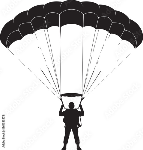 Skydiver in Freefall Silhouette

Parachuting Adventure Vector Design

Extreme Skydiving Action Illustration

High Altitude Parachute Jump Silhouette

Adrenaline Rush Skydiver Art