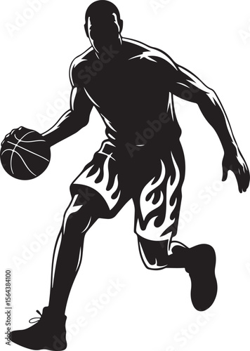 Slam Dunk Basketball Player Silhouette

Dribbling on the Court Vector Design

Basketball Shooter in Action Silhouette

Fast Break Play Silhouette Illustration

Street Basketball Game Scene Vector