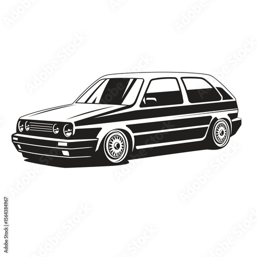 car vehicle transportation black and white vector art