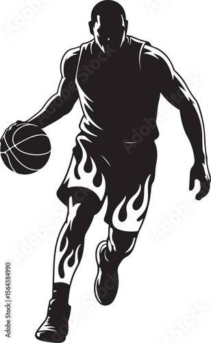 Slam Dunk Basketball Player Silhouette

Dribbling on the Court Vector Design

Basketball Shooter in Action Silhouette

Fast Break Play Silhouette Illustration

Street Basketball Game Scene Vector