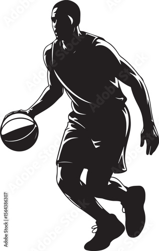 Slam Dunk Basketball Player Silhouette

Dribbling on the Court Vector Design

Basketball Shooter in Action Silhouette

Fast Break Play Silhouette Illustration

Street Basketball Game Scene Vector