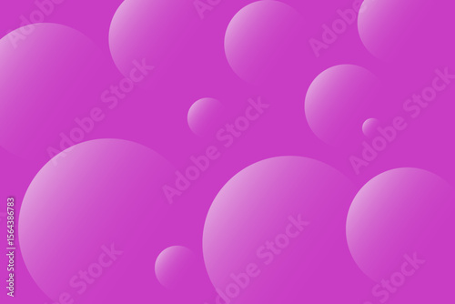 Abstract vector image featuring various-sized soft pink and purple gradient circles on a vibrant magenta background, creating a floating, dreamy, and modern aesthetic.