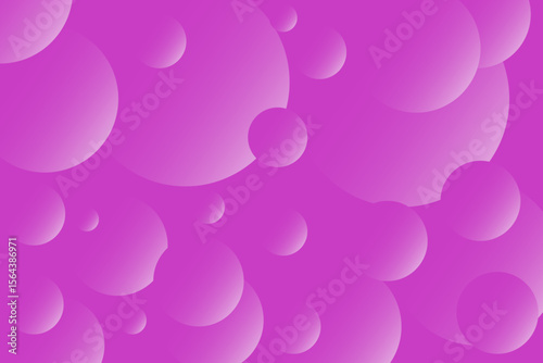 Abstract vector image featuring various-sized soft pink and purple gradient circles on a vibrant magenta background, creating a floating, dreamy, and modern aesthetic.