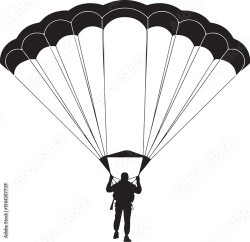 Skydiver in Freefall Silhouette

Parachuting Adventure Vector Design

Extreme Skydiving Action Illustration

High Altitude Parachute Jump Silhouette

Adrenaline Rush Skydiver Art