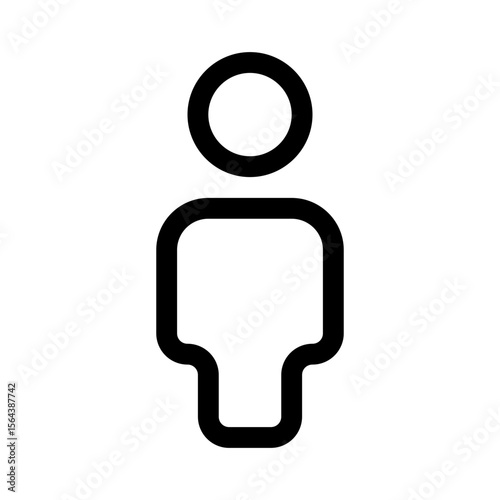 man icon with line style, perfect for user interface projects