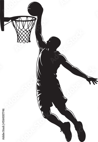 Slam Dunk Basketball Player Silhouette

Dribbling on the Court Vector Design

Basketball Shooter in Action Silhouette

Fast Break Play Silhouette Illustration

Street Basketball Game Scene Vector