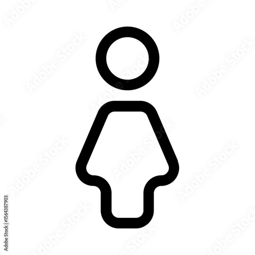 woman icon with line style, perfect for user interface projects