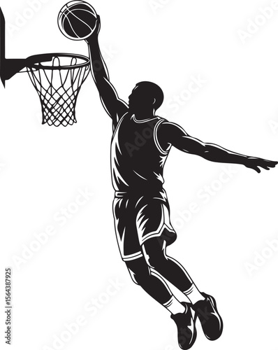 Slam Dunk Basketball Player Silhouette

Dribbling on the Court Vector Design

Basketball Shooter in Action Silhouette

Fast Break Play Silhouette Illustration

Street Basketball Game Scene Vector