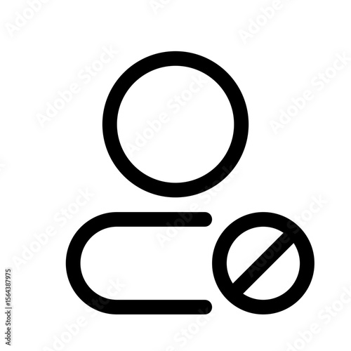 block user icon with line style, perfect for user interface projects