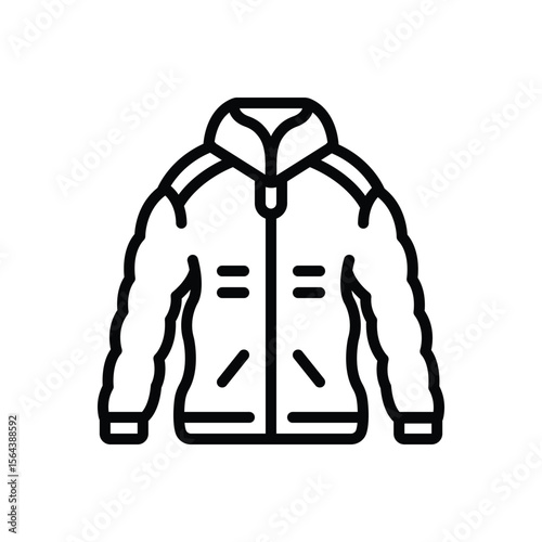 Black line icon for jacket