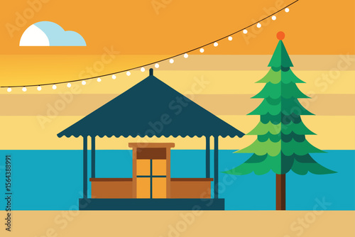 house on the beach with sea