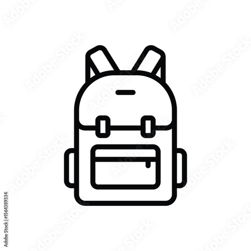 Black line icon for backpack