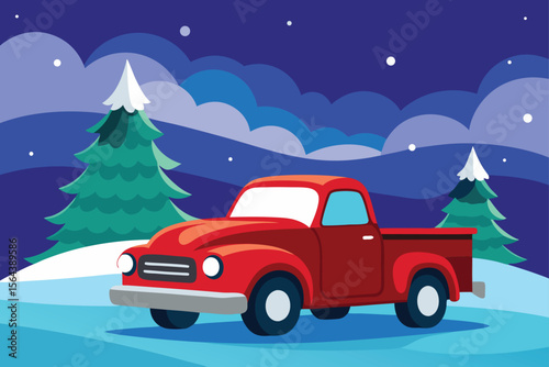 christmas car on the road