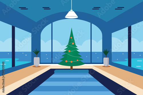 christmas tree in front of the house