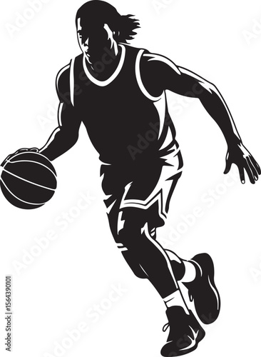 Slam Dunk Basketball Player Silhouette

Dribbling on the Court Vector Design

Basketball Shooter in Action Silhouette

Fast Break Play Silhouette Illustration

Street Basketball Game Scene Vector