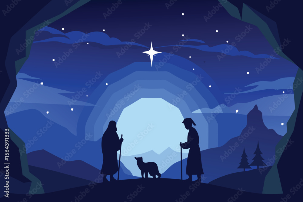 Naklejka premium nativity scene with jesus