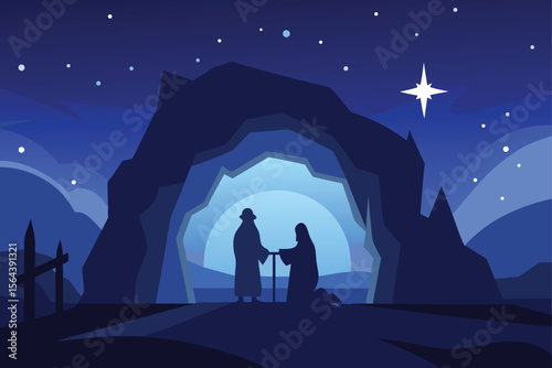 nativity scene with holy family