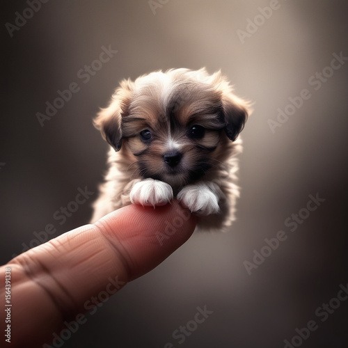 A little life on top of a finger손가락 위에 올라가 있는 작은 생명Generative AI