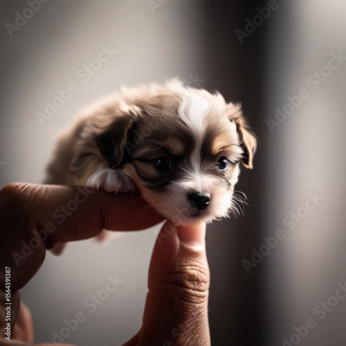 A little life on top of a finger손가락 위에 올라가 있는 작은 생명Generative AI