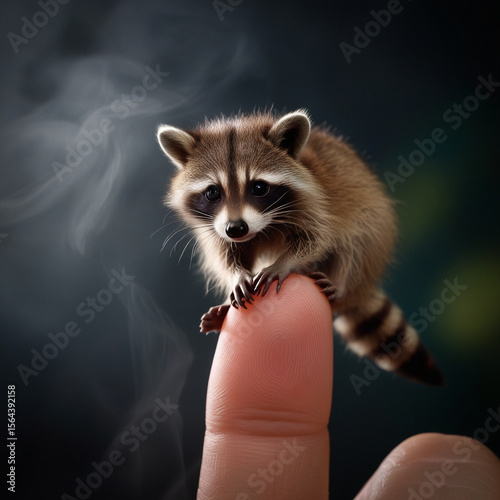 A little life on top of a finger손가락 위에 올라가 있는 작은 생명Generative AI