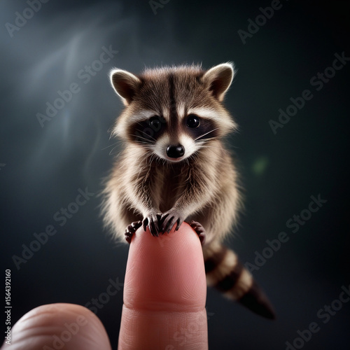 A little life on top of a finger손가락 위에 올라가 있는 작은 생명Generative AI