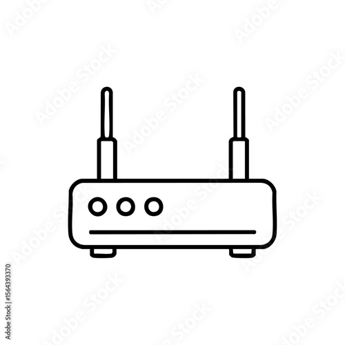 modem outline icon vector illustration