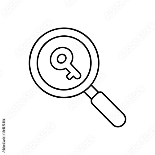 search keyword outline icon vector illustration