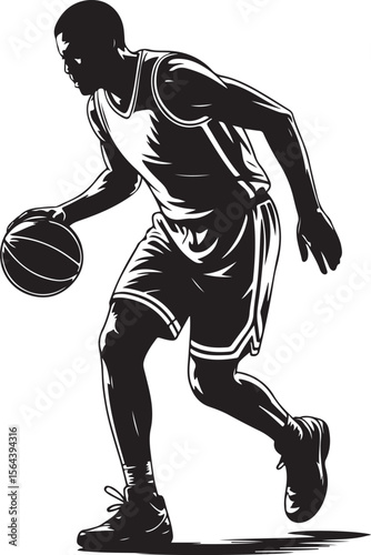 Slam Dunk Basketball Player Silhouette

Dribbling on the Court Vector Design

Basketball Shooter in Action Silhouette

Fast Break Play Silhouette Illustration

Street Basketball Game Scene Vector
